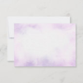 Elegant Purple Watercolor wedding 出欠カード (裏面)