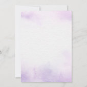 Elegant Purple Watercolor wedding 招待状 (裏面)
