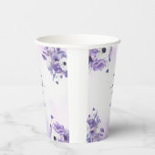 Elegant Purple Watercolor wedding 紙コップ (右)