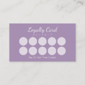 Elegant Purple Watercolor Whisk Bakery Loyalty 名刺 (裏面)