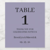 Elegant Purple Wedding ワインラベル (シングルラベル)