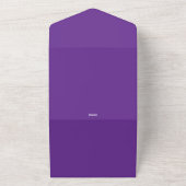Elegant Purple Wedding Invite with Minimal Design  オールインワン招待状 (外側)