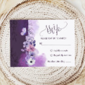 Elegant Purple Wedding RSVP Response Card