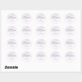 Elegant Purple Whisk Bakery Product Name ラウンドシール (シート)