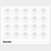 Elegant Purple Whisk Ingredient Product ラウンドシール (シート)