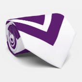 Elegant purple & white chevron pattern Neck Tie ネクタイ (ロール)