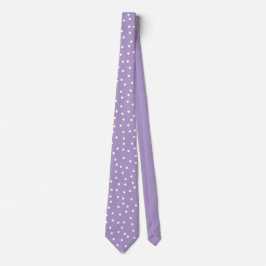 Elegant Purple White Dots Pattern Groom Gift   ネクタイ
