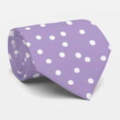 Elegant Purple White Polka Dots Groom Gift   ネクタイ (ロール)
