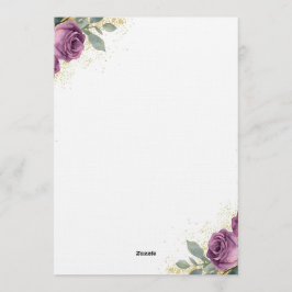 👉 Elegant Purple Wisteria & Gold Floral Wedding I 招待状