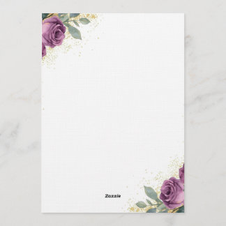 👉 Elegant Purple Wisteria & Gold Floral Wedding I 招待状