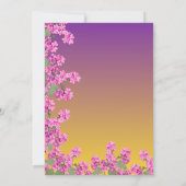 Elegant Purple Yellow Floral Wedding Invitation 招待状 (裏面)