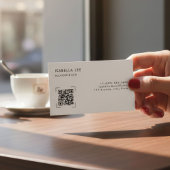 Elegant QR Code Black & White Business Card 名刺
