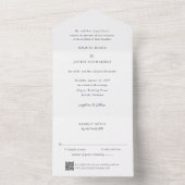 Elegant QR Code Classic Wedding オールインワン招待状 (内側)