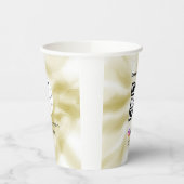 Elegant Qr code Logo Gold Texture 紙コップ (左)