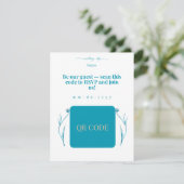 Elegant QR Code Wedding Invitation Minimalist RSVP (スタンド正面)