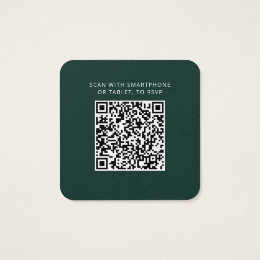 Elegant QR Code Wedding RSVP Card (裏面)