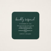 Elegant QR Code Wedding RSVP Card (正面)