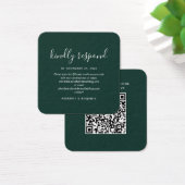 Elegant QR Code Wedding RSVP Card (デスク)