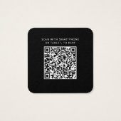 Elegant QR Code Wedding RSVP Mini Card (裏面)