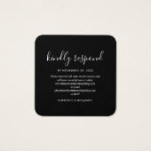 Elegant QR Code Wedding RSVP Mini Card (正面)