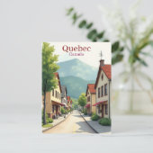 Elegant Quebec Canada watercolor ポストカード (スタンド正面)