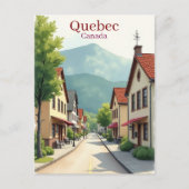 Elegant Quebec Canada watercolor ポストカード (正面)