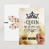 Elegant Queen of my Life-my mom  サンキューカード (正面/裏面)
