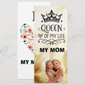 Elegant Queen of my Life-my mom  招待状 (正面/裏面)