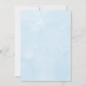 Elegant quinceanera Invitation blue floral theme 招待状 (裏面)