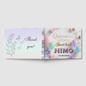 Elegant Quinceañera personalized name and date ゲストブック (全面)