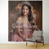 Elegant Quinceañera Tapestry Photo Backdrop タペストリー (インサイチュ)
