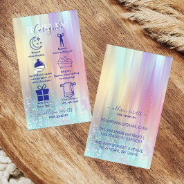 Elegant Rainbow Gradient Branding Jewelry Care Bus 名刺