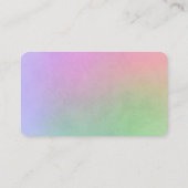 Elegant Rainbow Monogram Business Cards - Rounded  名刺 (裏面)