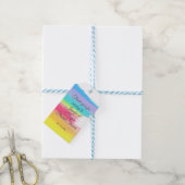 Elegant Rainbow Personalized Lesbian Bridal Shower ギフトタグ (より糸付き)