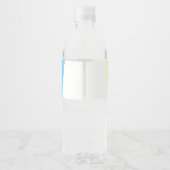 Elegant Rainbow Personalized Lesbian Bridal Shower ペットボトルラベル (裏面)