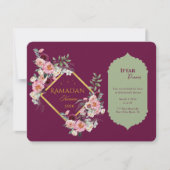 Elegant Ramadan Iftar Invitation 2026 案内状 (正面)