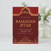 Elegant Ramadan Iftar Invitation | Modern Islamic  カード (スタンド正面)