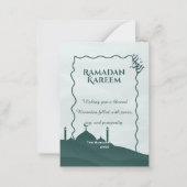 Elegant Ramadan Kareem Personalized Islamic Greeti ノートカード (正面)