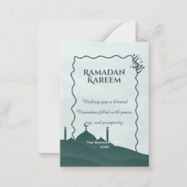 Elegant Ramadan Kareem Personalized Islamic Greeti ノートカード