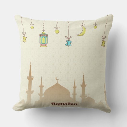 Elegant Ramadan Kareem Pillow クッション (正面)