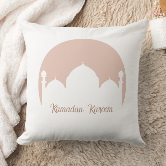 Elegant Ramadan Mosque Design Pillow クッション (ブランケット)
