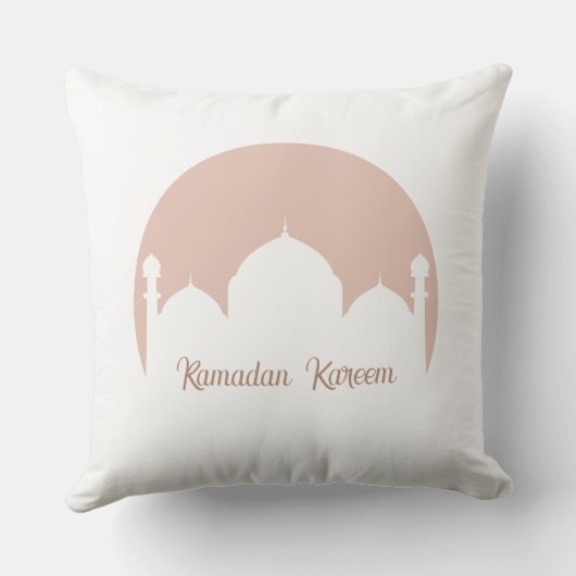 Elegant Ramadan Mosque Design Pillow クッション (裏面)