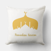 Elegant Ramadan Mosque Design Throw Pillow クッション (正面)