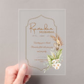 Elegant Ramadan Mubarak Frosted Greeting Card アクリル招待状 (インサイチュ (ポータブル))