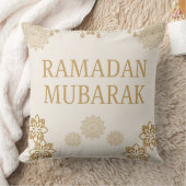 Elegant Ramadan Mubarak Throw Pillow クッション (ブランケット)