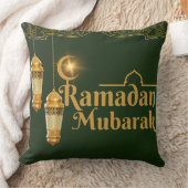 Elegant Ramadan Mubarak Throw Pillow クッション (ブランケット)