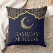 Elegant Ramadan Mubarak Throw Pillow クッション (ブランケット)
