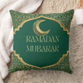 Elegant Ramadan Mubarak Throw Pillow クッション (ブランケット)