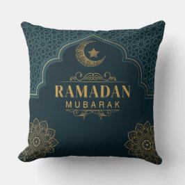 Elegant Ramadan Mubarak Throw Pillow クッション