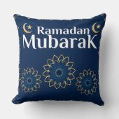 Elegant Ramadan Mubarak Throw Pillow クッション (正面)
